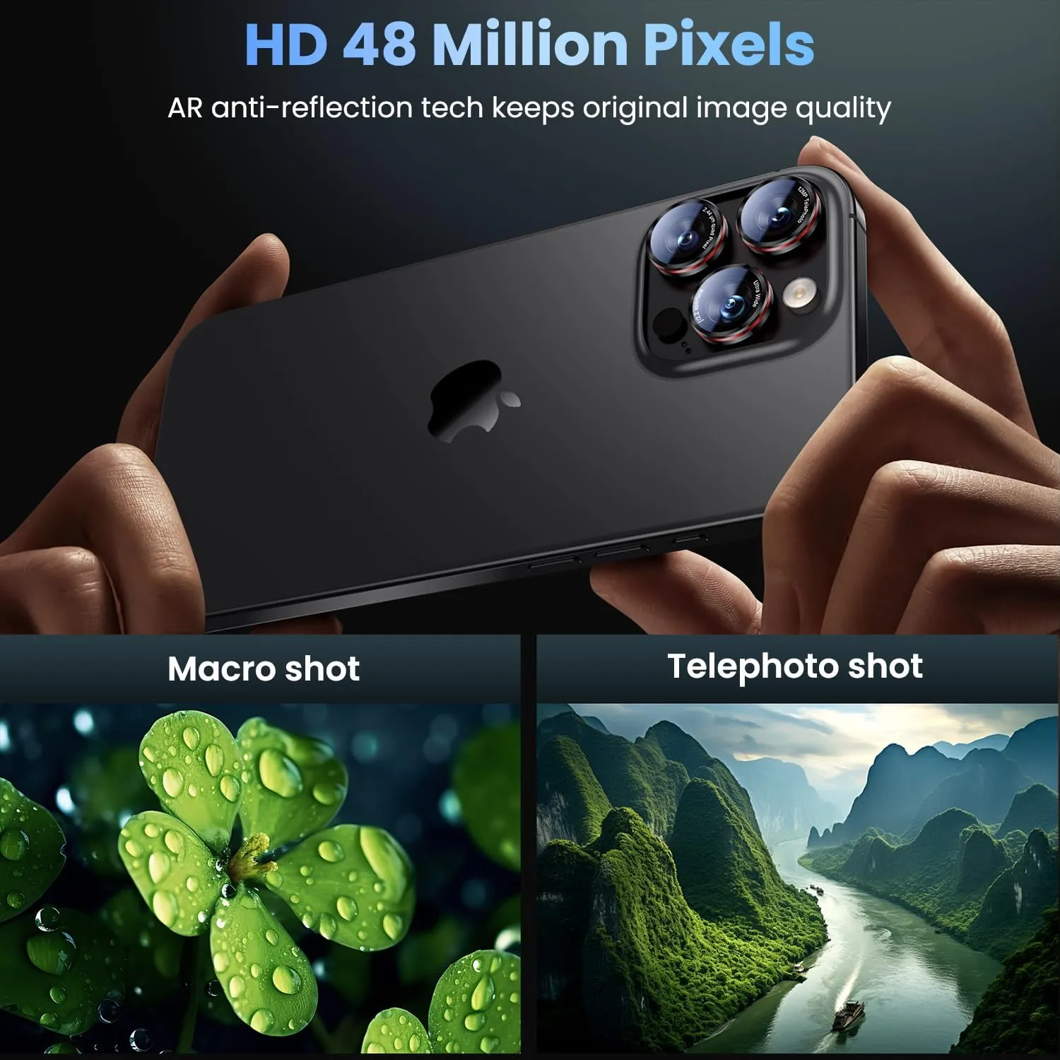 Uyiton for iPhone 16 Pro Max/16 Pro/15 Pro Max/15 Pro/14 Pro Max/14 Pro Camera Lens Protector - [2025 Inspired Design] Military-Grade Tempered Glass & Metal Camera Cover, Outdoor/Travel/Daily Use, Red
