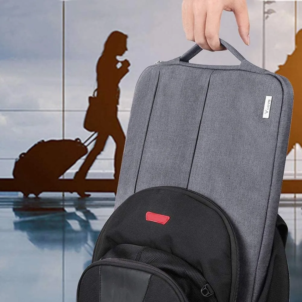 V Voova Laptop Sleeve 14 15 Inch Carrying Case Compatible with MacBook Pro 14,MacBook Air 15,14"-15" Surface HP Dell Asus Acer Laptop,Chromebook 14,Slim Computer Cover Bag,Grey