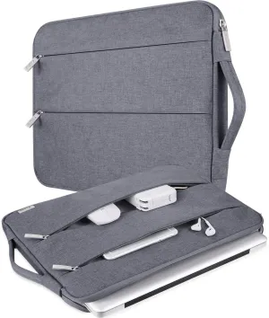 V Voova Laptop Sleeve 14 15 Inch Carrying Case Compatible with MacBook Pro 14,MacBook Air 15,14"-15" Surface HP Dell Asus Acer Laptop,Chromebook 14,Slim Computer Cover Bag,Grey