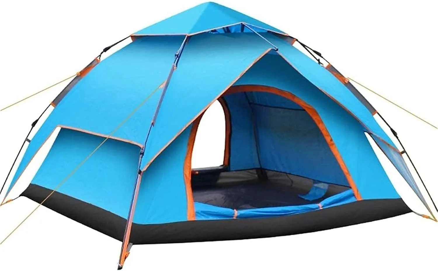 VejiA Dome Pop-Up Camping Tent,3-4 Person Automatic Tent,Double Layer Waterproof Tent,Large Family Tent, Blue