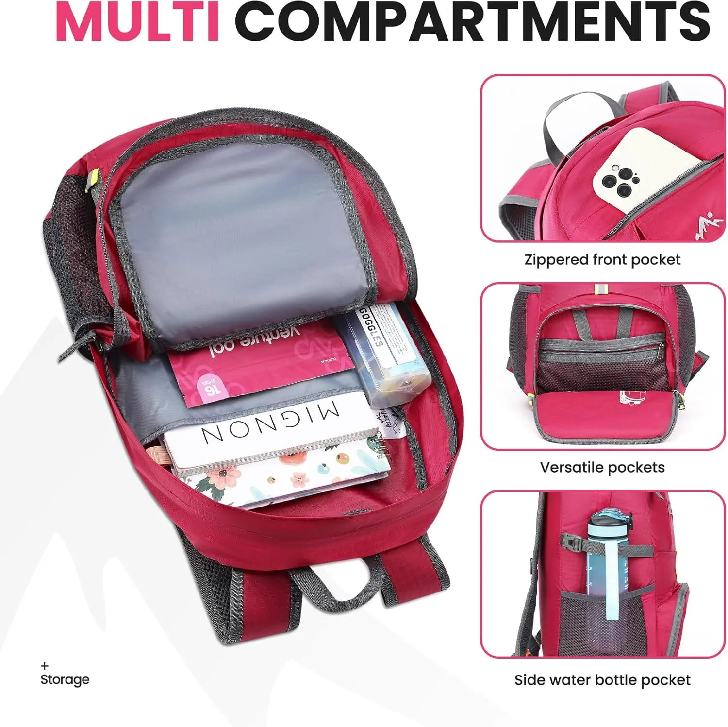 Venture Pal 35L Ultralight Lightweight Packable Foldable Travel Camping Hiking Outdoor Sports Backpack Daypack