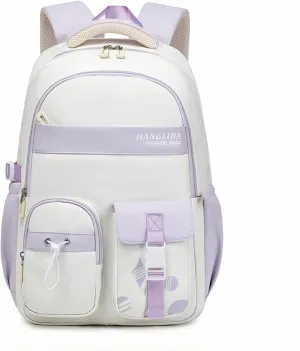 VIDOSCLA Teen Girls' Backpack for School Color-blocking Sports Kids Backpack for Teens Middle School Students Bookbag