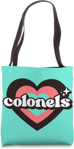 Vintage Colonels High School Go Colonels Pride Heart Tote Bag