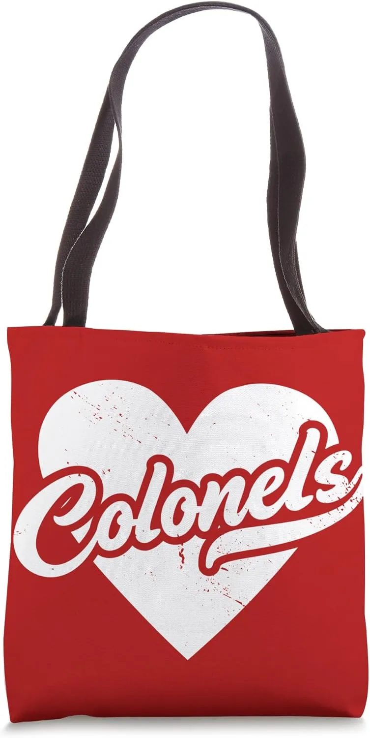 Vintage Colonels High School Spirit Go Colonels Love Tote Bag