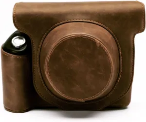Vintage Leatherette Limited Edition Groove Bag for Fujifilm Instax Wide 300 Instant Film Camera Case with Strap - Brown