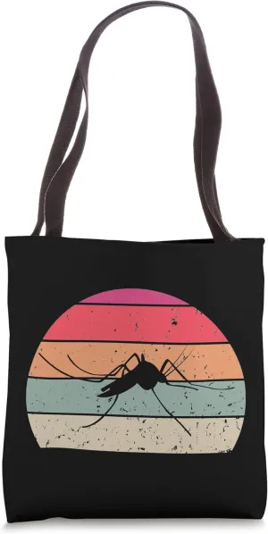 Vintage Mosquito Retro Mosquito Silhouette Animal Lover 70s Tote Bag