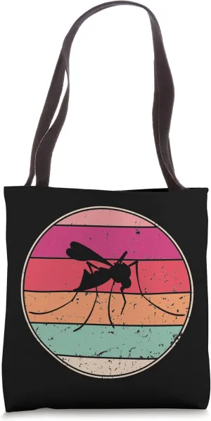 Vintage Mosquito Retro Mosquito Silhouette Insect Mosquito Tote Bag