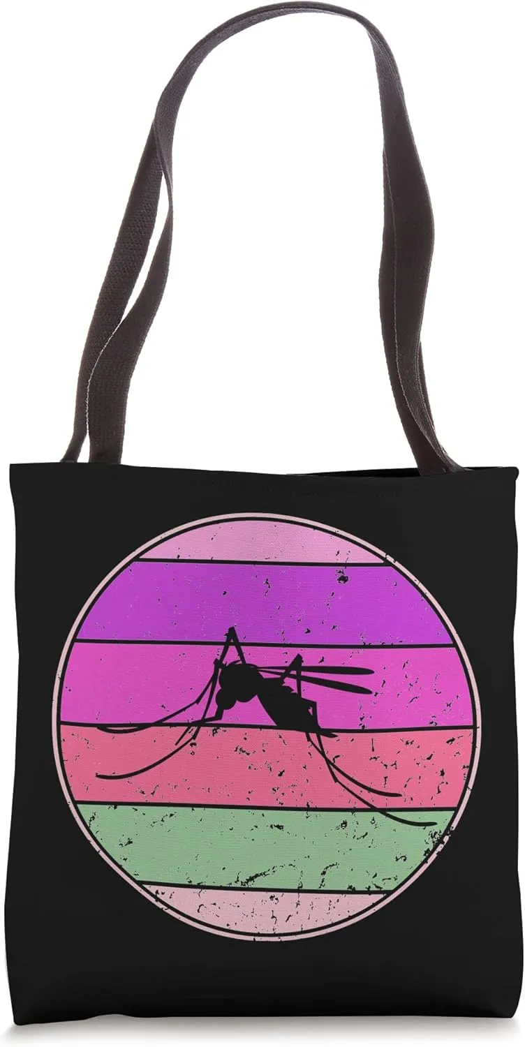 Vintage Mosquito Retro Mosquito Silhouette Insect Mosquito Tote Bag