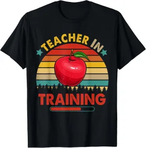 Vintage Retro Teacher In Training Costume Proud Future Job T-Shirt