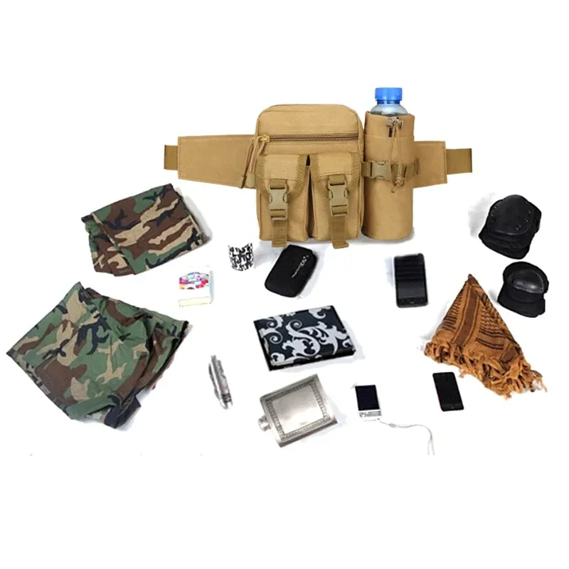 Vintage Tactical Nylon Waist Pack Hiking Vintage Bag