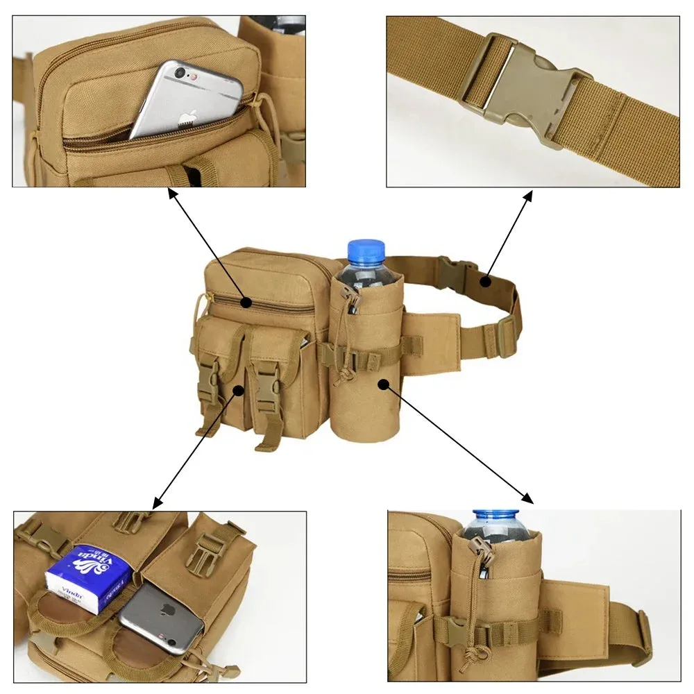 Vintage Tactical Nylon Waist Pack Hiking Vintage Bag