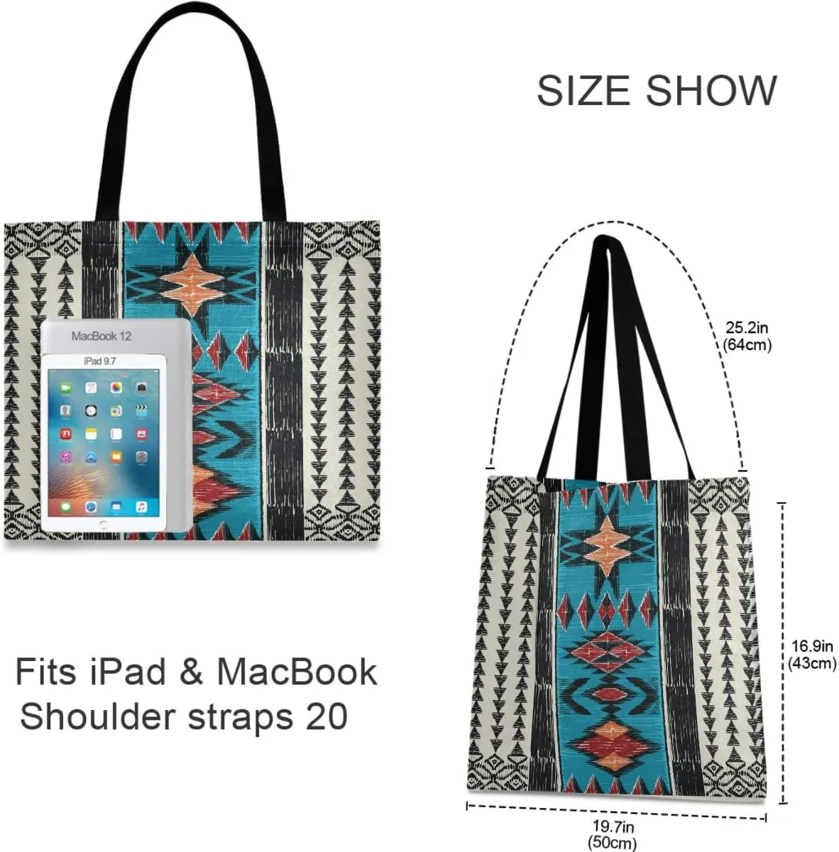 visesunny Canvas Shoulder Bags For Women Waterproof Tote Handbags For Teens Beach School Daily Working