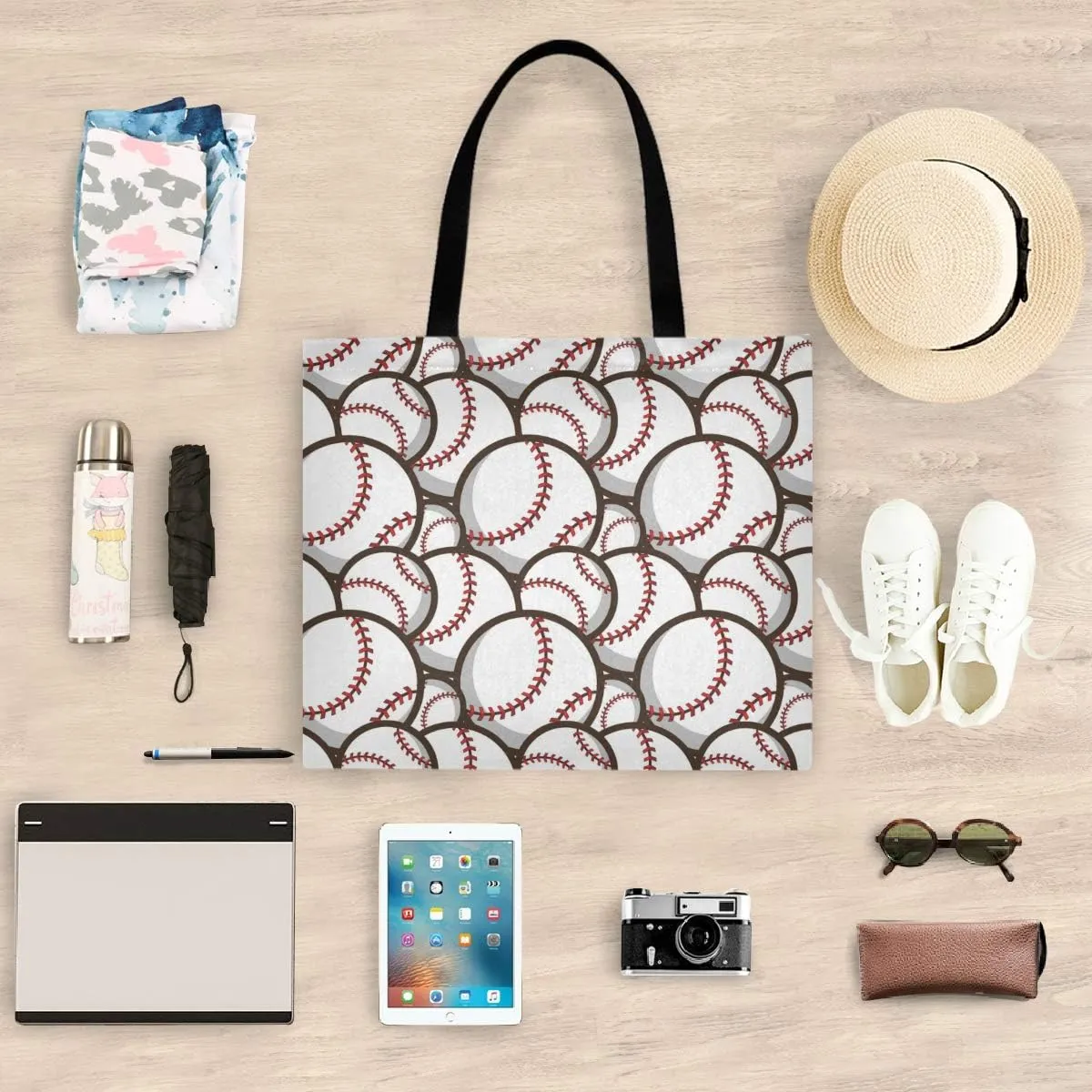 visesunny Canvas Shoulder Bags For Women Waterproof Tote Handbags For Teens Beach School Daily Working