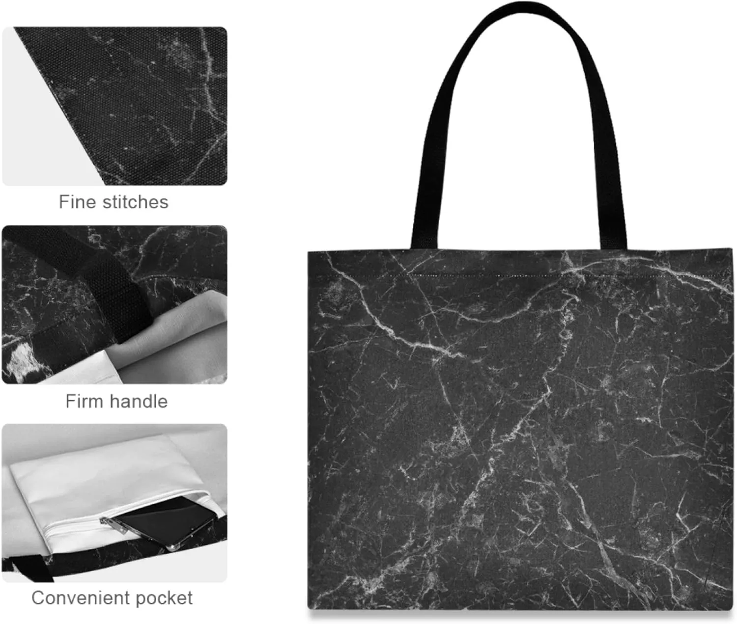 visesunny Canvas Shoulder Bags For Women Waterproof Tote Handbags For Teens Beach School Daily Working
