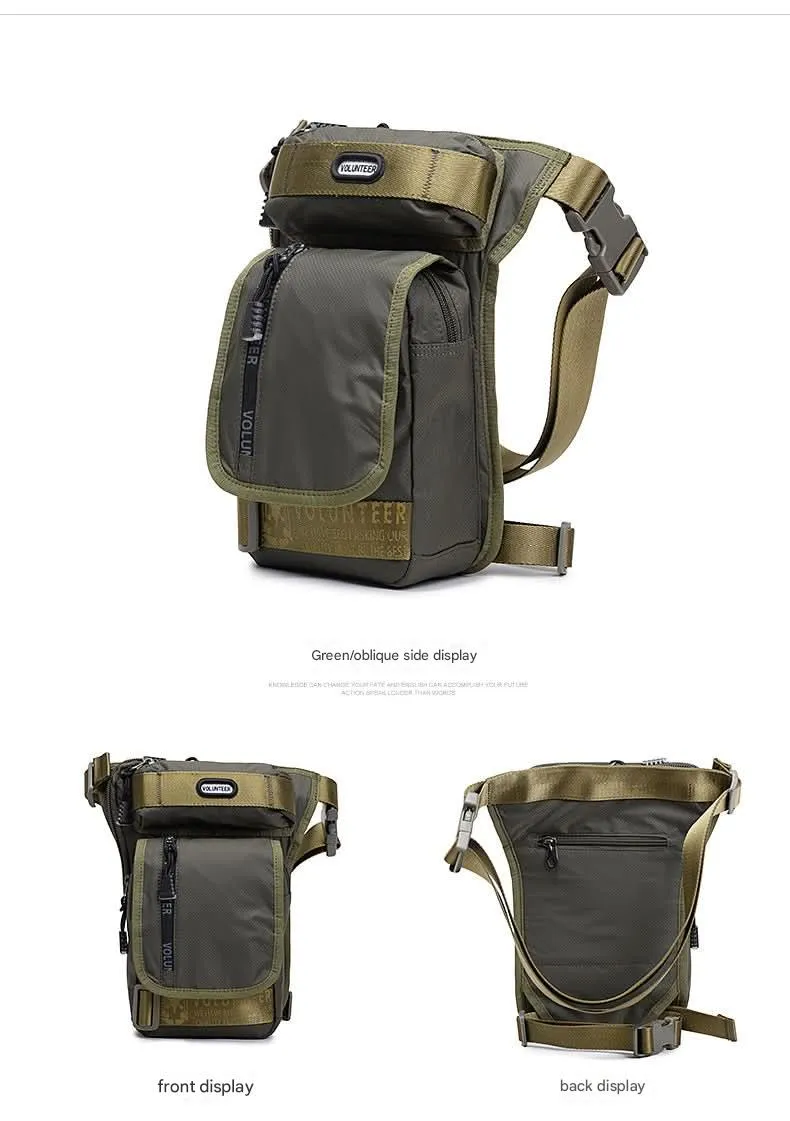 Volunteer Men’s Outdoor Sports Waist & Leg Bag – Durable Nylon Oxford Mountaineering Bag