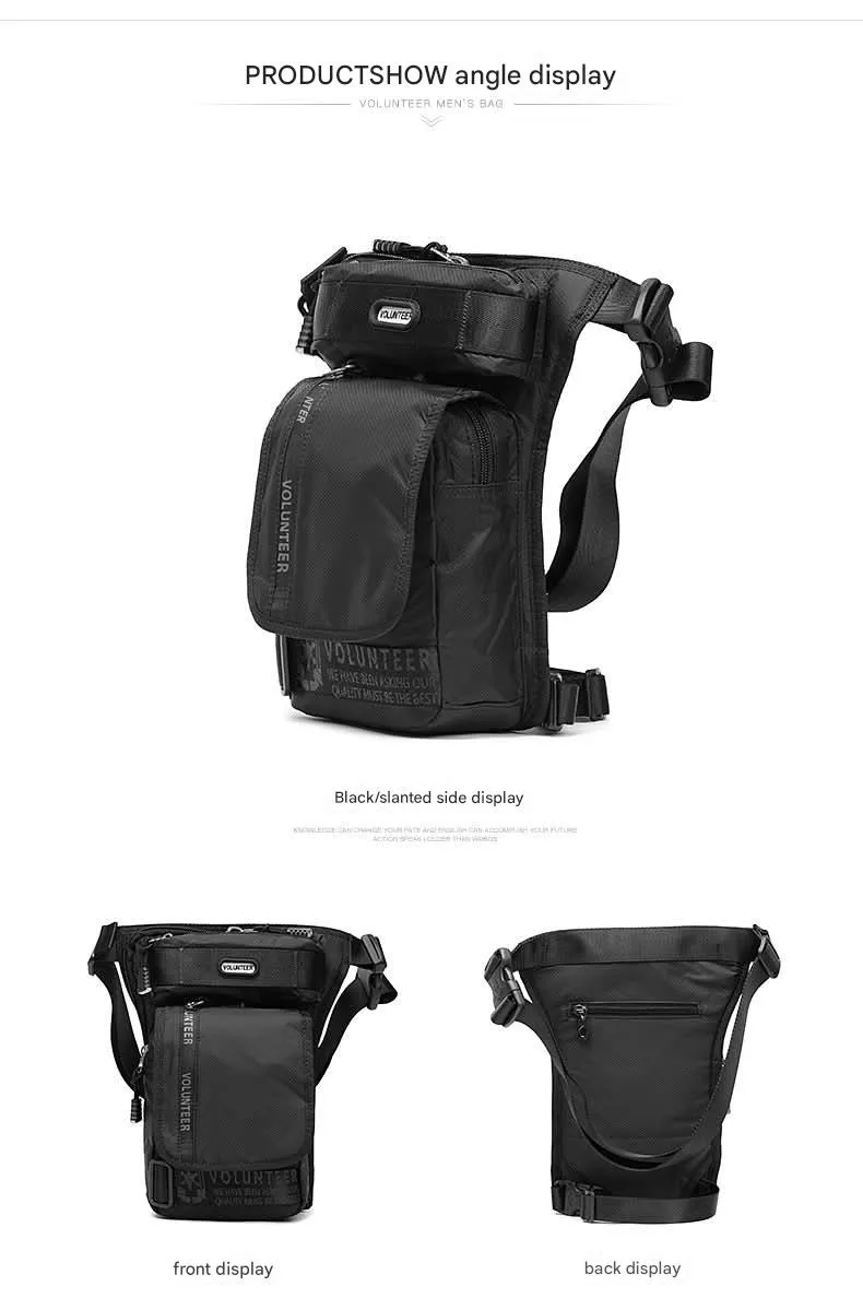 Volunteer Men’s Outdoor Sports Waist & Leg Bag – Durable Nylon Oxford Mountaineering Bag