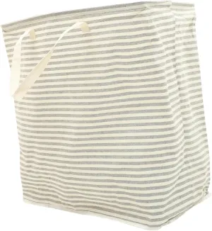 VOSAREA Capacity Laundry Basket Modern Grey Striped Clothes Storage Organizer for Sundries Clothing Portable Design for Easy Organization Bedroom Bathroom