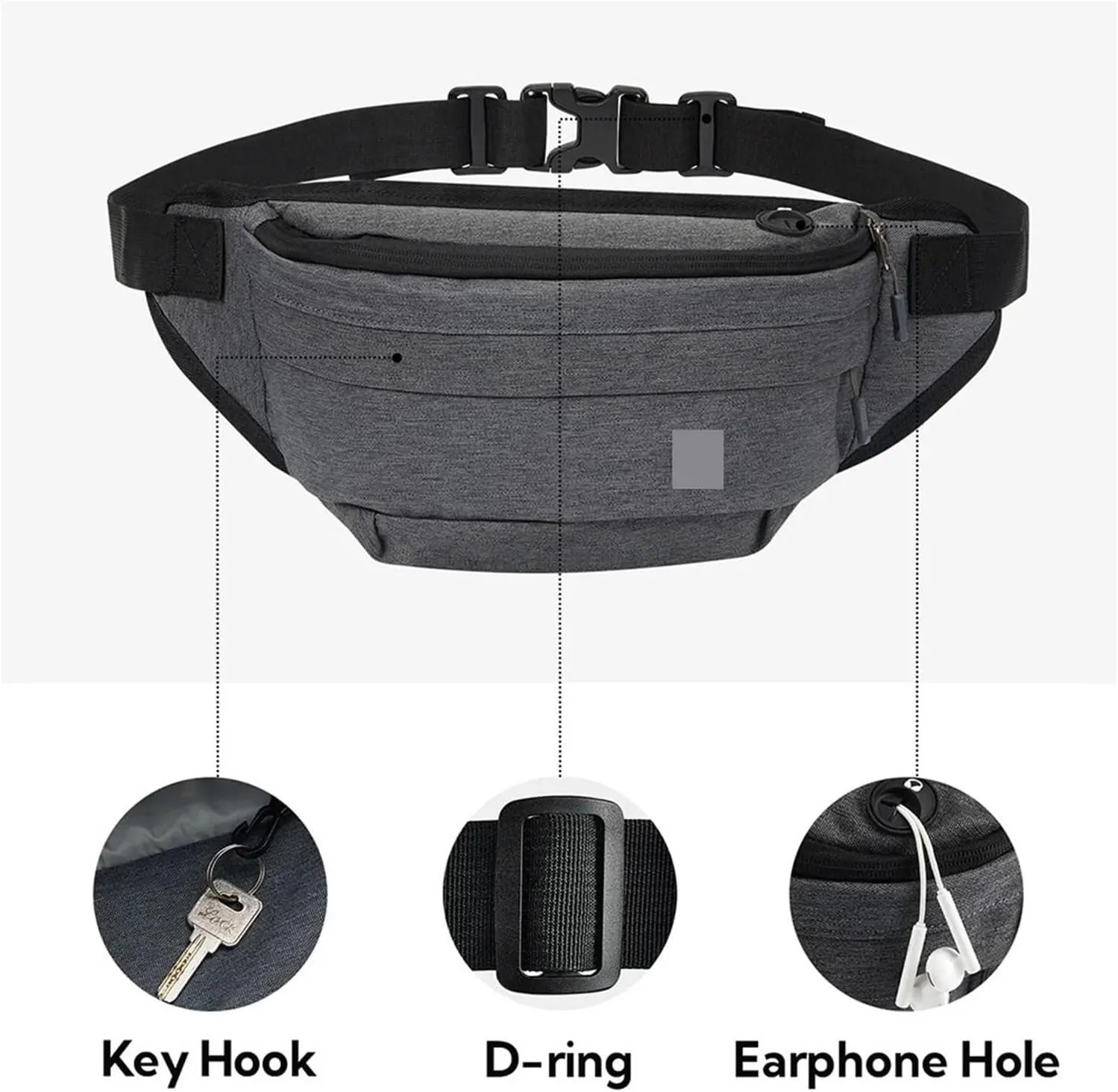 Waist Bag Men Women resist Large Hiking Belt Bags Shoulder Crossbody Running Walking(Teal blue)