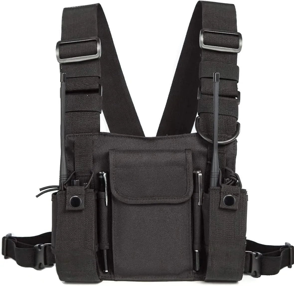 Walkie Talkie Shoulder Chest Pouch Harness Holder Radio Holster Bags Pack Radi