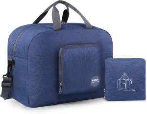 WANDF Foldable Travel Duffel Bag Luggage Sports Gym Water Resistant Nylon