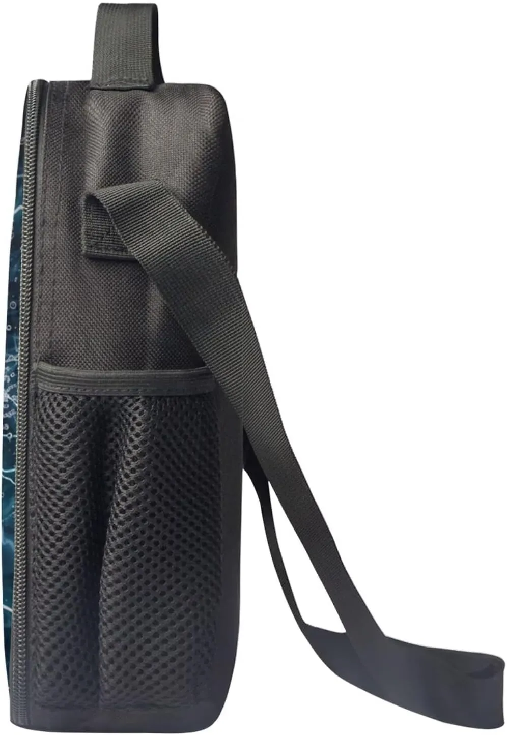 Water Baseball Bookbag With Lunch Box for Boys 7-10/10-12 Kids School Backpack Set Middle High School Bag Insulated Tote Lunchbag Pencil Case Set 3 In 1 Casual Daypack Rucksack Blue