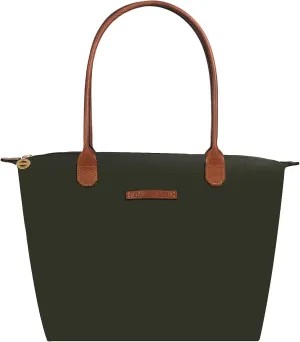 Waterproof Nylon Tote bag for Women Lightweight Designer Handbag with Zipper Stylish and Durable Purse