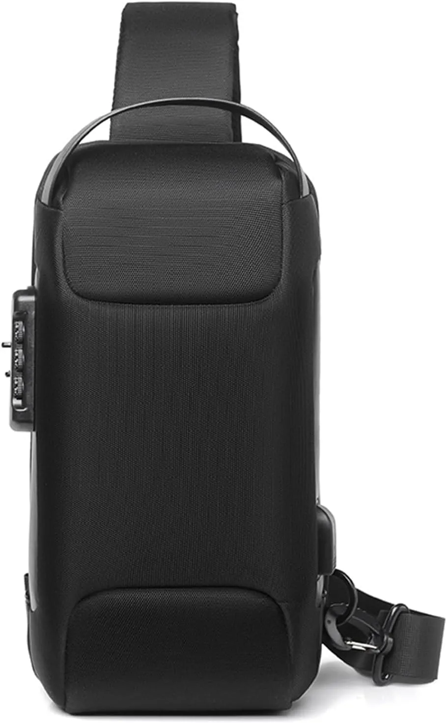 Waterproof Sling Bag for Men and Women,Chest Bag Shoulder Backpack Crossbody Backpack Hiking Daypack Motorcycle Bag(Oxford Cloth Black)