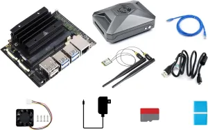 Waveshare Jetson Nano Development/Expansion Kit Alternative Solution of B01 Kit Comes with Jetson Nano Case TF Card and More Extra Accessorries (10 Items)