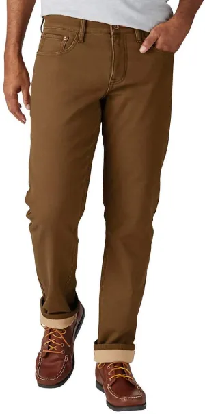 Weatherproof Vintage 1948 Fleece-Lined Jeans Classic Straight Leg (Tan, 38x30)