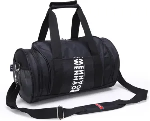 WENHAO Travel Small Duffel Sports Gym Luggage Bag For Women (Medium, Black with shoes compartment)