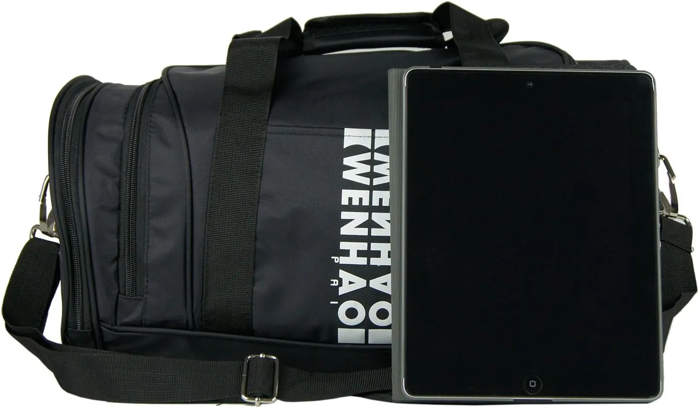 WENHAO Travel Small Duffel Sports Gym Luggage Bag For Women (Medium, Black with shoes compartment)