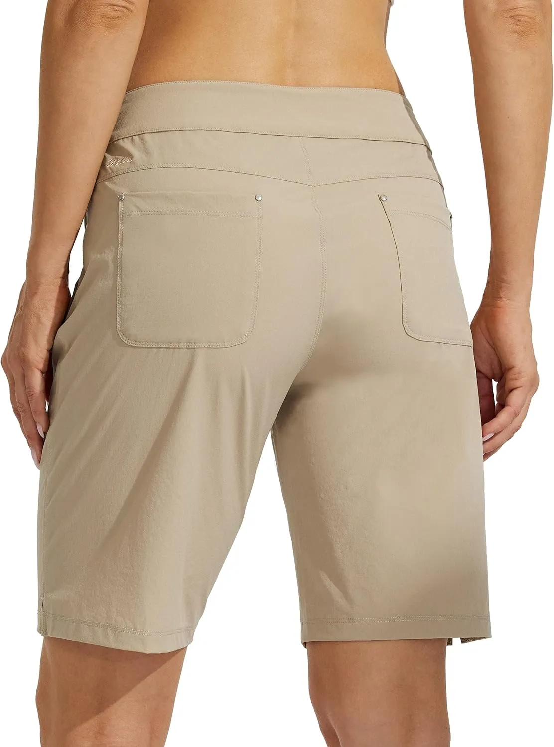 Willit Women's Golf Hiking Shorts 9" Quick Dry Athletic Long Summer Shorts Pockets Water Resistant