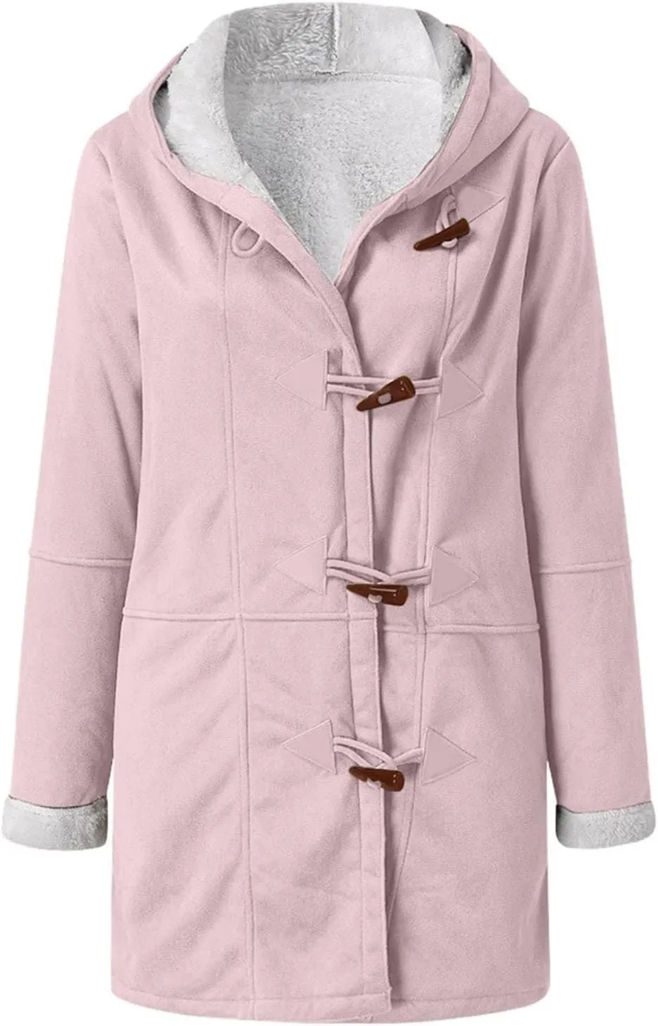 Winter Coats for Women 2024 Trendy Warm Plus Size Sherpa Fleece Lined Jackets Faux Suede Hooded Parka Coat Peacoat