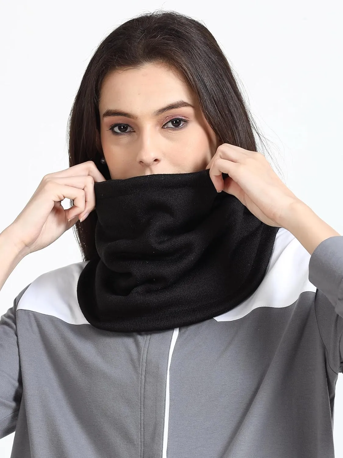 Winter Neck Warmer for Women, Ski Neck Gaiter Face Scarf, Fleece Gaiter Mask, Thick Windproof Scarf for Women