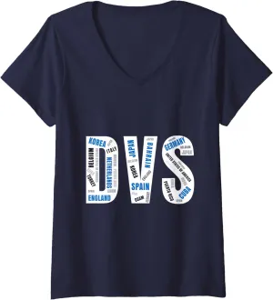 Womens DODEA VIRTUAL SCHOOL DVS V-Neck T-Shirt