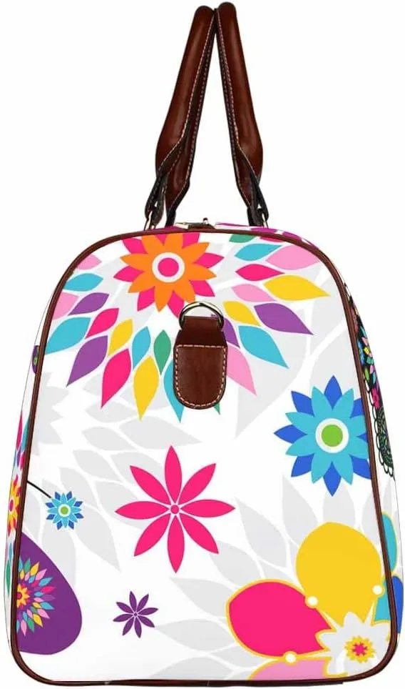 Womens Weekender Travel Bag Spring Butterflies Pattern Foldable Carry On Bag Travel Duffel Duffle Overnight For Women(Type-3,18.62"x 8.5"x 9.65")