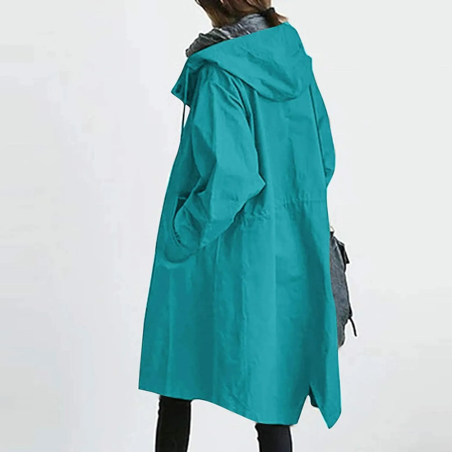 Womens Winter Coats Long Suit Collar Printed Pocket Jacket Rain & Anoraks Long Coats for Women The Drop Trench