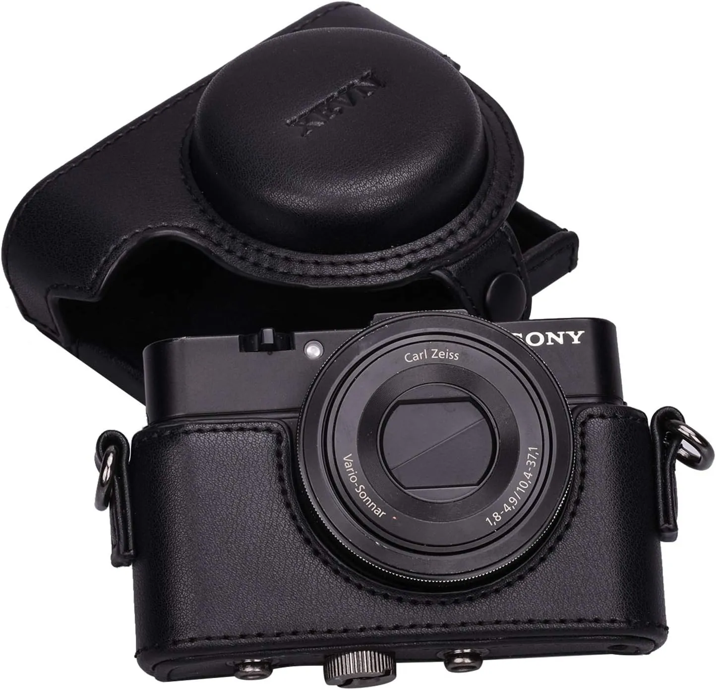 XEVN Sony RX100 Protective Leather Camera Case Bag for DSC-RX100 Mark II, III, IV, V, VI, VII M6 5A M3 with Shoulder Strap