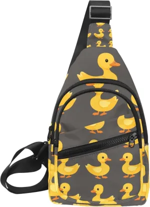 yellow rubber duck (18) Crossbody Bag with Adjustable Shoulder Strap, Shoulder Bag for Men and Women Sling Backpack for Travel, Cycling, Work, Sport