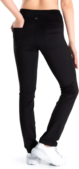 Yogipace Petite/Regular/Tall Women's Fleece Lined Thermal Pants Yoga Straight Leg Winter Trousers with Pockets