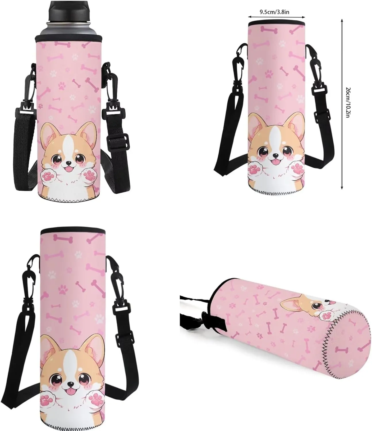 Ystardream Kids Backpack and Lunch Box Set Cute Corgi School Bags for Girls 14-16 5Th Grade Girls Laptop Backpack for Women,Large Bookbag for Kids Travel Back Pack Fits