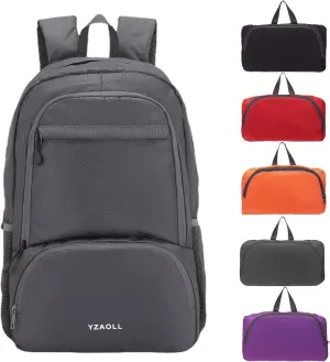 YZAOLL 30L Lightweight Packable Travel Hiking Backpack Daypack Foldable Backpack Water Resistant Daypack for Women Men