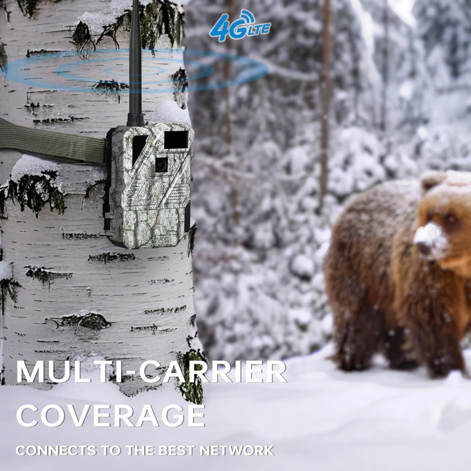 Zleo Cell Cam for Hunting, Trail Camera Cellular with Live Feed to Phone, 5MP Deer Cameras with Low Glow Night Vision, IP66 Wildlife Camera Motion Activated Waterproof, Local Memory & Cloud Storage