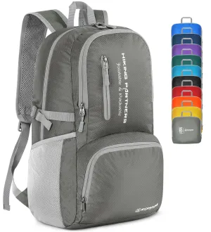 ZOMAKE Lightweight Packable Backpack - 35L Light Foldable Hiking Backpacks Water Resistant Collapsible Daypack for Travel(Dimgray)