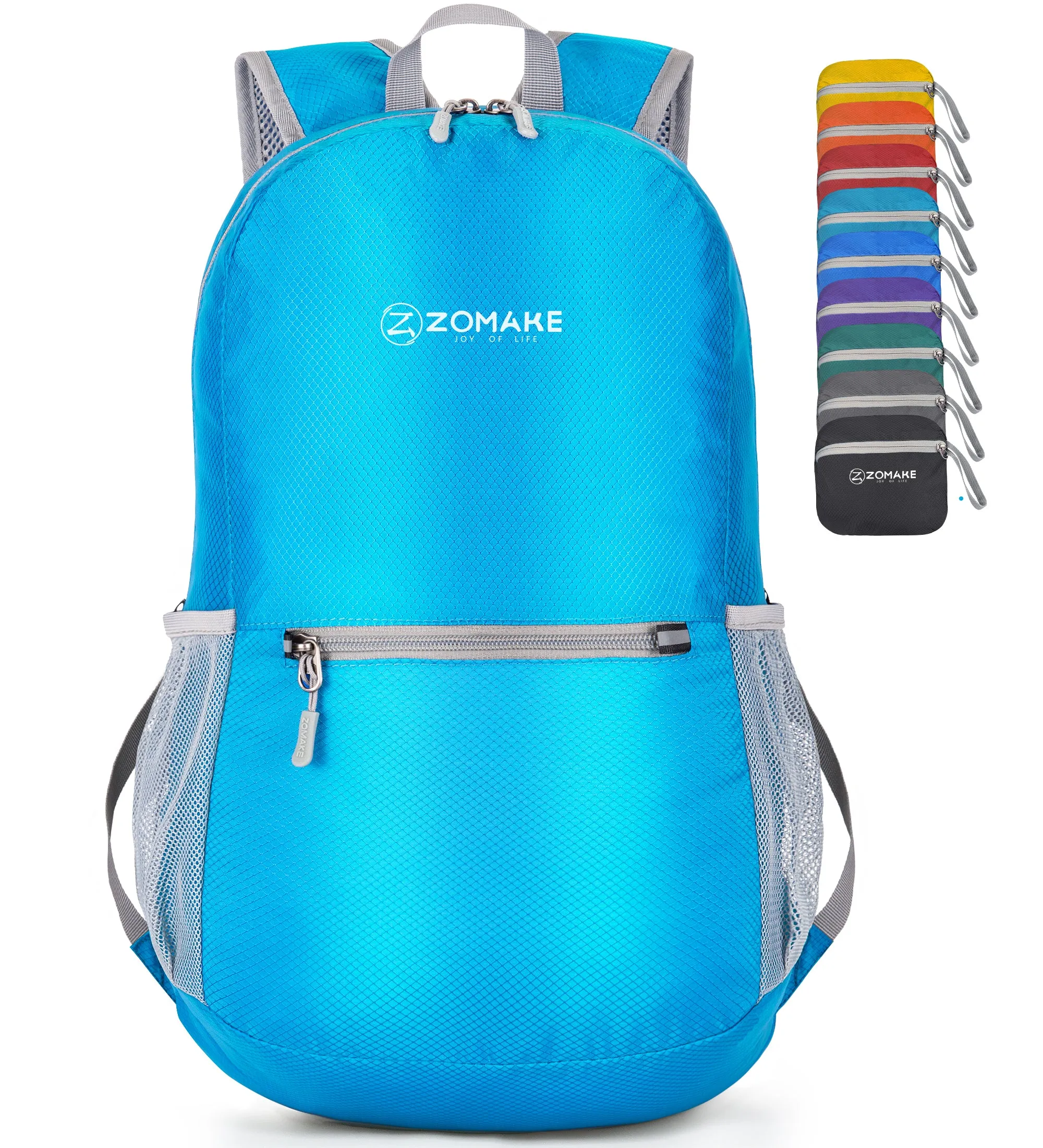 ZOMAKE Ultra Lightweight Hiking Backpack 20L, Packable Small Backpacks Water Resistant Daypack for Women Men(Light Blue)